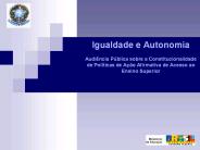 Igualdade e Autonomia Audi