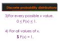 Discrete probability distributions PowerPoint PPT Presentation