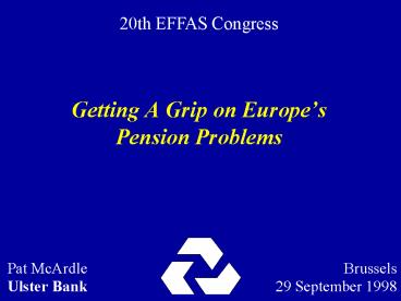 Getting A Grip on Europe