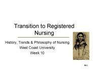 Transition to Registered Nursing