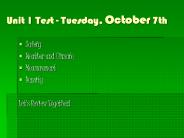 Unit 1 Test - Tuesday, October 7th