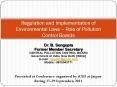 Regulation and Implementation of Environmental Laws 