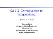CS 112 Introduction to Programming