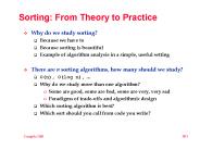 Sorting: From Theory to Practice