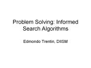 Problem Solving: Informed Search Algorithms
