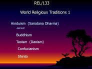 World Religious Traditions 1