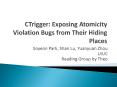 CTrigger: Exposing Atomicity Violation Bugs from Their Hiding Places PowerPoint PPT Presentation