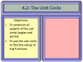 4.2: The Unit Circle PowerPoint PPT Presentation