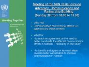 Meeting of the SCN Task Force on