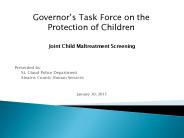 Joint Child Maltreatment Screening