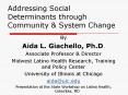 Addressing Social Determinants through Community PowerPoint PPT Presentation