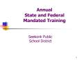 Annual State and Federal Mandated Training PowerPoint PPT Presentation