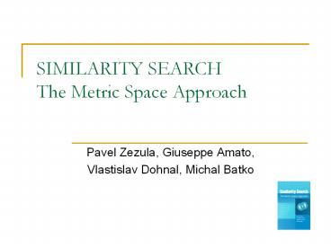 SIMILARITY%20SEARCH%20The%20Metric%20Space%20Approach