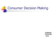 Consumer Decision Making