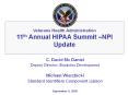Veterans Health Administration 11th Annual HIPAA Summit  PowerPoint PPT Presentation