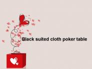 Black suited cloth poker table