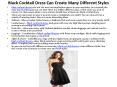 Black Cocktail Dress Can Create Many Different Styles PowerPoint PPT Presentation