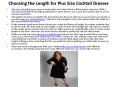 Choosing the Length for Plus Size Cocktail Dresses PowerPoint PPT Presentation