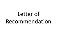 Letter of Recommendation Sample (1)
