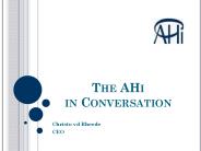 The AHi in Conversation