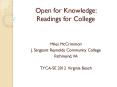 Open for Knowledge:  Readings for College PowerPoint PPT Presentation