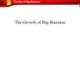 The Growth of Big Business PowerPoint PPT Presentation