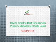 How to Find the Best Tenants with Property Management Gold Coast