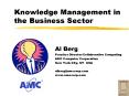 Knowledge Management in the Business Sector PowerPoint PPT Presentation
