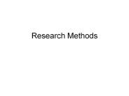 Research Methods