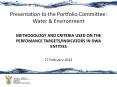 Presentation to the Portfolio Committee: Water PowerPoint PPT Presentation