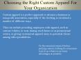 Choosing the Right Custom Apparel For Your Organization PowerPoint PPT Presentation