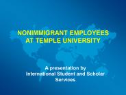 NONIMMIGRANT EMPLOYEES AT TEMPLE UNIVERSITY