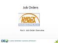 Job Orders PowerPoint PPT Presentation