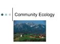 Community Ecology PowerPoint PPT Presentation