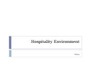 Hospitality Environment