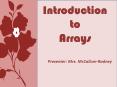 Introduction to Arrays PowerPoint PPT Presentation