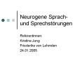 Neurogene Sprach- und Sprechst PowerPoint PPT Presentation