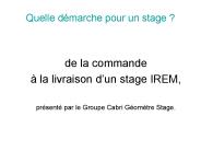 Stage IREM