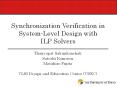 Synchronization Verification in System-Level Design with ILP Solvers PowerPoint PPT Presentation