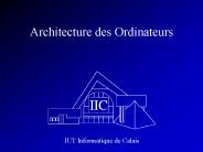 Architecture des Ordinateurs