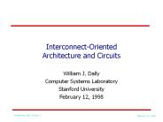 Interconnect-Oriented Architecture and Circuits