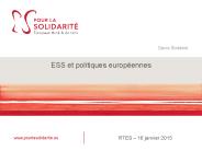 ESS et politiques europ