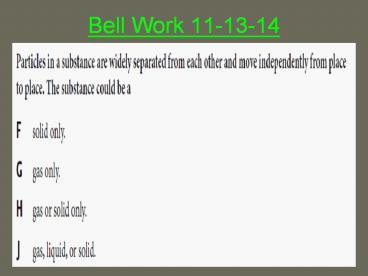 Bell Work 11-13-14