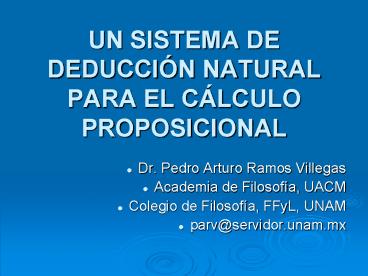 UN SISTEMA DE DEDUCCI