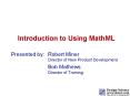 Introduction to Using MathML PowerPoint PPT Presentation
