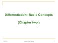 Differentiation: Basic Concepts PowerPoint PPT Presentation