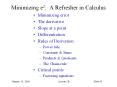 Minimizing e2: A Refresher in Calculus PowerPoint PPT Presentation