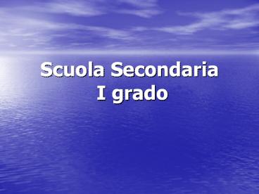 Scuola Secondaria I grado
