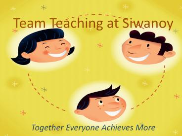 Team Teaching at Siwanoy