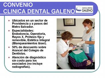 CONVENIO CLINICA DENTAL GALENO